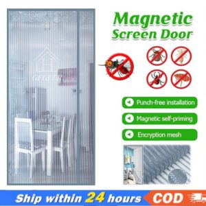 Magnetic Screen Door Side Opening Diamond Gauze Mesh Mosquito Proof Automatic Door Closing Gauze