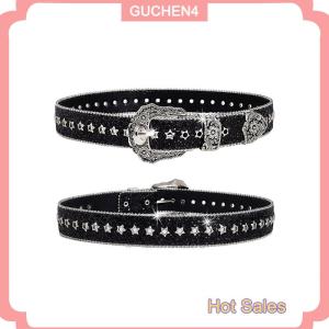 GUCHEN4🎀 Cá Tính Gothic Rhinestone Thắt Lưng Cho Phụ Nữ Cô Gái Thời Trang PU Thắt Lưng Da Cao Bồi Phương Tây Y2K Retro Jeans Váy Trang Trí Nội Thất Dây Thắt Lưng