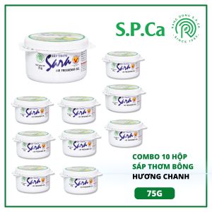Combo 10 sáp thơm bông Sara 75g hương chanh tỏa hương nhanh đánh bay mùi lưu hương từ 10 đến 12 ngày - SPCa000084
