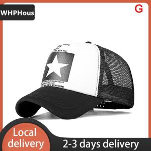 [COD] WHPHous Ship within 24 hours Five Star Pattern Baseball Cap Women Outdoor Baseball Hat Breathable Men
