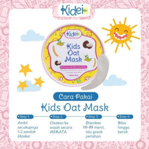KIDEI Kids Oat Mask 35gr / Masker Wajah Anak Masker muka Anak face Mask