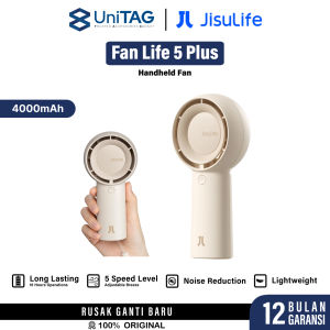 JISULIFE Kipas Angin Mini Portable Life5 Plus USB Type C 4000mAh 6000mAh HandHeld Turbo Fan
