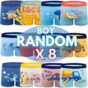 4/8 Pieces Boxer Boys Random Patterns Styles Soft Cotton Children Underwear Breathable Kids Bottoms Underpants Boy 3-14T2026