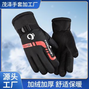 găng tay mùa đông chống gió làm đặc găng tay ấm chống nước mềm mại bền bỉ chống trượt thời trang