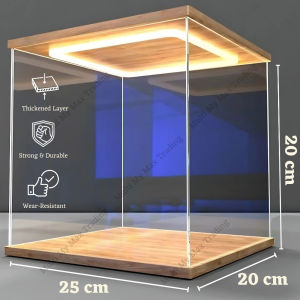 Display Case With Light Transparent Box Showcase Dustproof Toy Doll Storage Rak Shelf Blind Box Gift Present 盲盒收纳亚克力