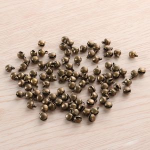 T6JOB1 Brass 100Pcs Jingle Bell gangsa krismas pokok hiasan loket DIY aksesori kraf rumah