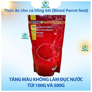 Thức ăn cho cá hồng két (Blood Parrot feed) tăng màu không làm đục nước túi 100g và 500g