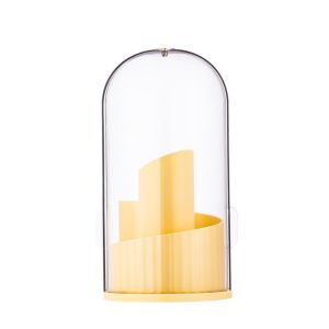 STARGOODS Dustproof Makeup Brush Holder Large Capacity 360° Rotating Makeup Brush Storage Bucket Light Luxury with Lid Cosmetic Organizer for Vanity