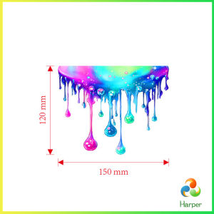 Harper สติ๊กเกอร์สีกระจาย สติกเกอร์กันน้ํา สําหรับติดตกแต่งรถยนต์ รถจักรยานยนต์ PVC อย่างดี Car decoration
