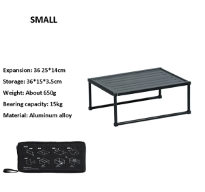 Hewolf New Portable Aluminum Alloy Folding Picnic Table with Carrying Bag for Outdoor Camping Beach and Garden