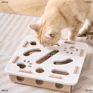 [COD] dgheg Interactive Cat Puzzle Plaything Puzzle Felt Box For Indoor Cats Kitten Mental Training Tools Hide And Seek Cat Agility Toys