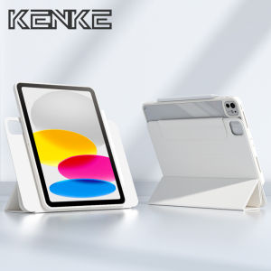KENKE iPad case Removable thin and light tablet case 2-in-1 removable transparent acrylic case for ipad 2025 A16 10th Gen Air 6th gen 13 inch M3 Air 11 inch M2 pro 11 inch 2024 M4 pro 13 inch 2024 Air 4th gen Air 5th gen Air 11 Smart case no pen slot