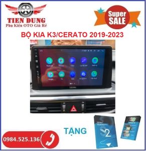 [ TẶNG BẢN ĐỒ VIETMAP S2] Màn hình mặt dưỡng kèm jack zin nâng cấp cho xe KIA K3/ CERATO 2019-2023. Màn lắp sim 4G OLEDPRO A3 ram2/32gb chíp 8x. Màn hình có định vị GPS chỉ đường có cảnh báo tốc độ camera phạt nguội... Đầu dvd oto giá rẻ xem YOUTUBE.