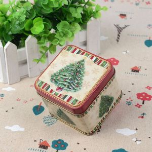 LANCE Snowman Santa Claus Cookie Boxes Tin Box Candy Jar Gift Box Candy Box Storage Box Christmas Supplies Christmas Decorations