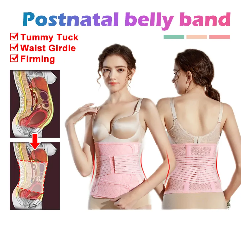 Postpartum Belt Shapewear Corset 3 in 1 Girdle Post Belly Belt After Birth  Belly Band Postpartum Support C-Section Recovery Belt 4 Sizes