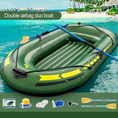 เรือไฟเบอร์เรือคายัคใหม่เรือคายัคสองหรือสามเรือประมงเรือยางเรือประมงพองหนาใช้กลางแจ้ง