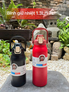 Bình giữ nhiệt dung tích lớn bình giữ nhiệt thể thao cao cấp inox 304 không han gỉ kèm ống hút tiện lợi