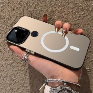 For casing realme c21y realme c25y realme C21 phone case hard case TPU protector smooth shockproof cover new design aesthetic wireless magnetic attraction cybswx01