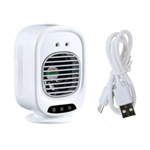 Multifunctional Misting Fan Convenient Small Fan USB Rechargeable Fan Plastic Texture for Camping Travel and Study Use