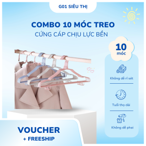 Combo 10 Móc treo quần áo nhôm bọc nhựa G01 chống bay quần áo trượt đồ khi phơi ngoài trời  màu sắc bắt mắt  bền bỉ  chịu lực tốt