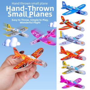 LUSIT 10Pcs Multicolors Foam Glider EVA Parent-child Interaction Outdoor Airplane Toys High Quality DIY Assembled Paper Planes Kids Airpl Birthday Party Favors