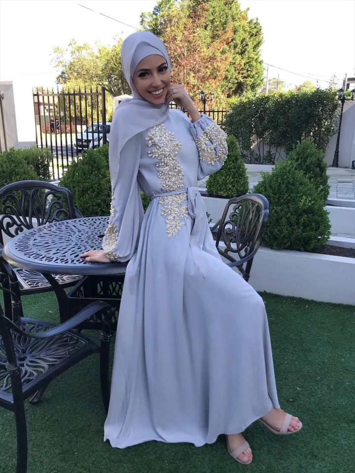 Bell sleeve hotsell abaya dress