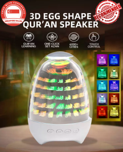 [SG SELLERI] Islamic 99 Names of Allah (Asma Ul Husna) Lamp / Speaker + Azan Clock + Full 30 Juz Al Quran + Translation