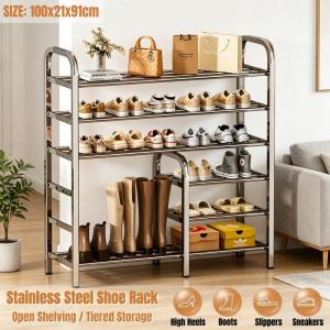Stainless Steel Shoe Rack Simple Shoe Rack Shelf Multilayer Shelf Shoe Cabinet Rack