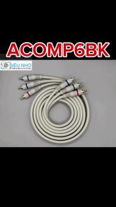 Dây cáp AV 6 đầu bông sen dây cáp tín hiệu âm thanh RCA dài 1.8M chất lượng cao tín hiệu cực chuẩn (màu ngẫu nhiên)