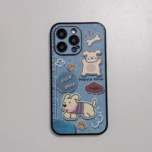 🥰💕COD + FreeShipping🥰💕InStockFor Iphone 15promax ผ้ายีนส์แนววินเทจเคสโทรศัพท์ลูกแมวลูกสุนัขน่ารักลายการ์ตูน13 14 15 16pro เคสโทรศัพท์น่ารัก
