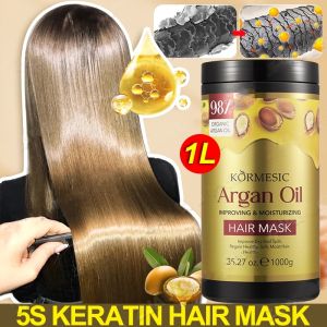 Moroccan Oil Hair Mask with Keratin Argan Oil Hair Conditioner 1000ml for Repair Damage Maintenance Dry Fizzy Newly Rebonding Natural Glycerin Smooth