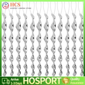 【HCS】12x Bird Repellent Rotating Rod Reflective Spiral Deterrent Control Device