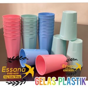 Gelas Minum Plastik Uk 300 ML ( 3-6 Pcs )