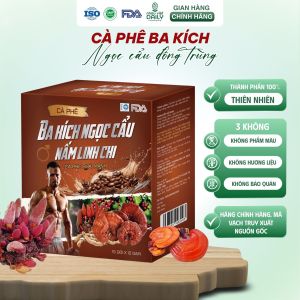 [Giá Mở Bán] Cà Phê Ba Kích - Ngọc Cẩu - Đông Trùng - Linh Chi Hộp 15 gói x 10gram  Cafe Coffee