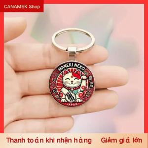 CS 1 3 5PCS Nhật Bản chúc may mắn quyến rũ Kẽm hợp kim vòng chìa khóa Maneki Neko mèo may mắn Keychain cho chìa khóa xe Túi Mặt dây chuyền Quà Tặng