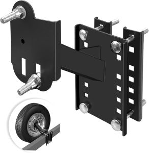 U-Bolt Spare Tire Carrier Holder Bracket for Trailer Side Mount 4 or 5 Lug Zinc Plated Fit for Ski Boat Fishing Boat or Sailboat Trailer