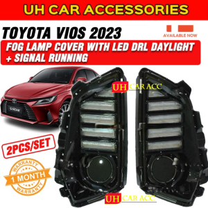 TOYOTA VIOS 2023 FOG LAMP COVER WITH LED DRL DAYLIGHT + RUNNING SIGNAL