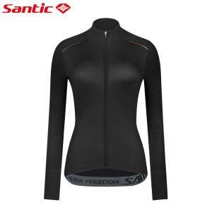 Santic Cycling Jersey for Women Spring Autumn Windproof Breathable Long sleeved Bike Coat Jacket