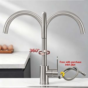 【Premium Quality】Thick Kitchen Sink with faucet complete set 125*55*85cm lababo Stainless Steel Sink
