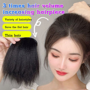 วิกผมเพิ่มผมหนา3เท่า คลิปหนีบผมสำหรับงานปาร์ตี้ปลอมทุกวันในผู้หญิงแบบธรรมชาติเพิ่มปริมาณเส้นผมต่อผมสาวๆนุ่มๆคลุมด้านบนแฮร์พีซติดผมไฟเบอร์กันความร้อนมองไม่เห็นแผ่นผมปลอมแบบไร้รอยต่อสังเคราะห์