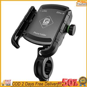 【24 hours delivery】Aluminum Motorcycle Phone Holder Anti-Vibration Motorcycle Bike Phone Holder Bike Phone Mount Holder for Bikes