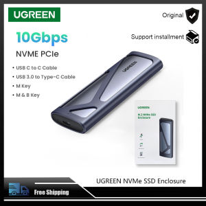 Ugreen Case SSD Enclosure NVMe SATA.2 SSD HDD Entr 10Gbps USB 3.2 Gen2 Support UASP Trim NVMe SSD Entra Support M and B&M Keys 2280 2242 2260 SSDs