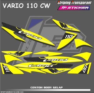 VARIO 110 CW (COD) STIKER STRIPING MOTOR HONDA VARIO 110 CW - STIKER LIST GRAFIK SIMPLE WARNA VARIASI DESAIN RACING HOLOGRAM DAN TRANSPARAN BISA COD IP.KODE-124