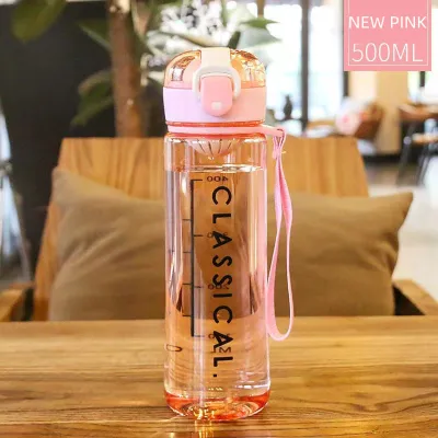 MAS SHOP Straw Bottle Tumbler 450ml/500ml n/straw cute cartoon baby thick water cup for kids /kindergarten pupil Students cup
