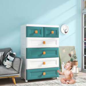 Pexmon 5 Tiers Plastic Storage Box Drawer Cabinet Kabinet