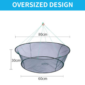 Bubu Folding Fishing Net Shrimp Cage Nylon Crab Fish Trap Net / Jala Jaring Ikan Moden