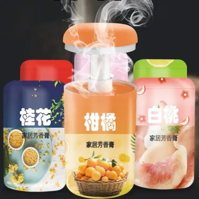 Lọ sáp thơm phòng 90g với 6 mùi hương tự nhiên sáp thơm ô tô khử mùi nội thất nắp rút tiện dụng