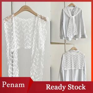 [PAM] Lace Crochet Hollow Collar Women Small Shawl Decorative Collar Women Clothes Accessories Detachable Collar