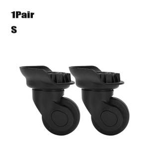 1Pair Swivel Luggage Wheels Travel Suitcase Casters Silent Single Row Wheel Replacement