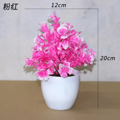 QSPT42 Pot Tanaman Hias Bunga Hias Plastik Ornamen Pot Bonsai Artificial Flower Decoration